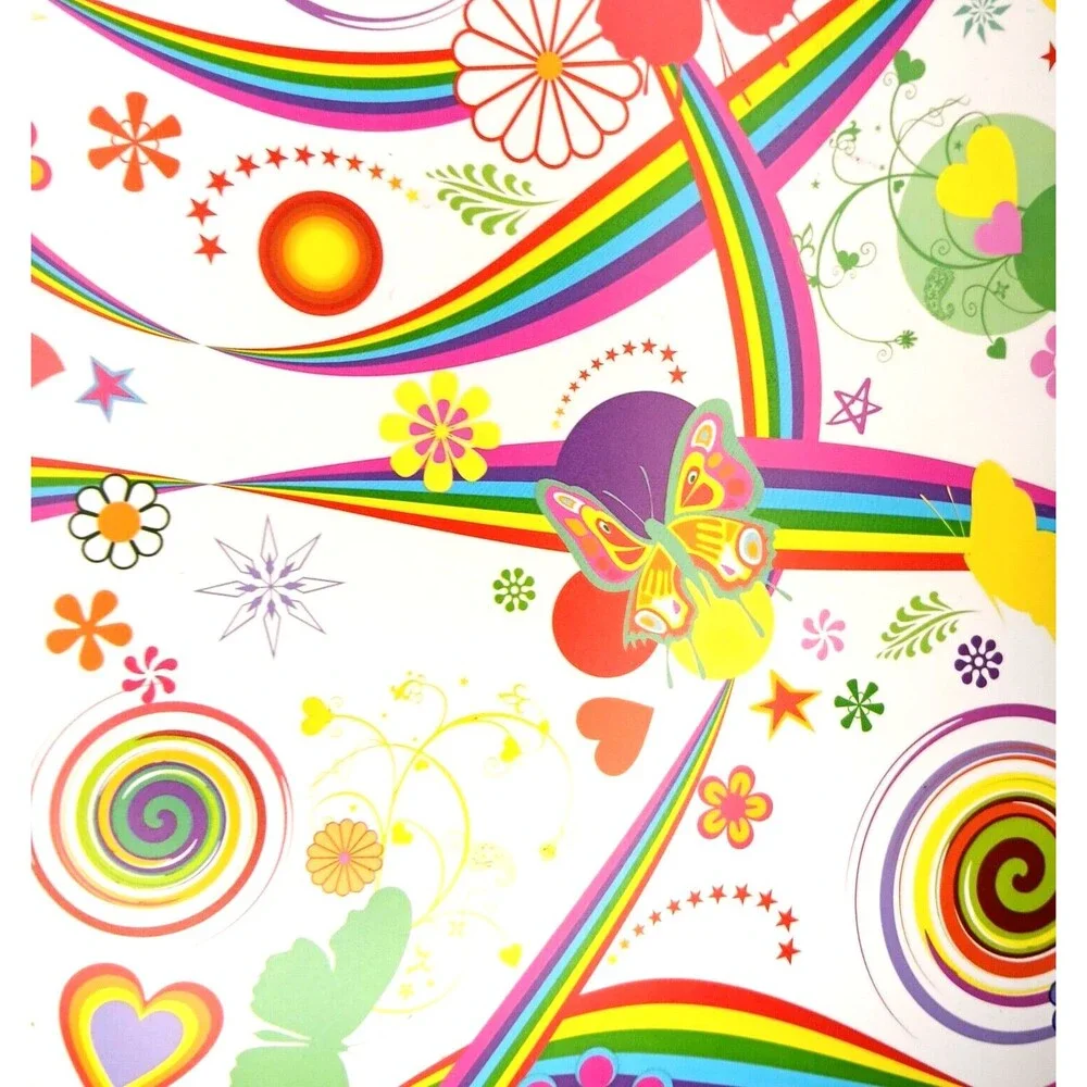 Mead Trapper Keeper Folders Butterflies Hearts Flowers Hippie Retro Vintage Four